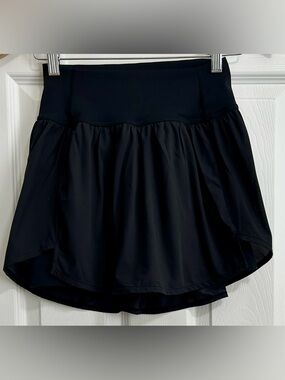 Alphalete Trace  Athletic Activewear Black Skort Side Pockets Size XS